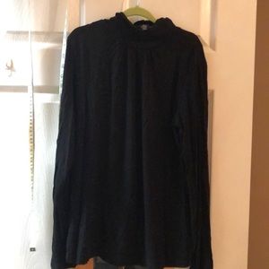 Black Cowell neck top